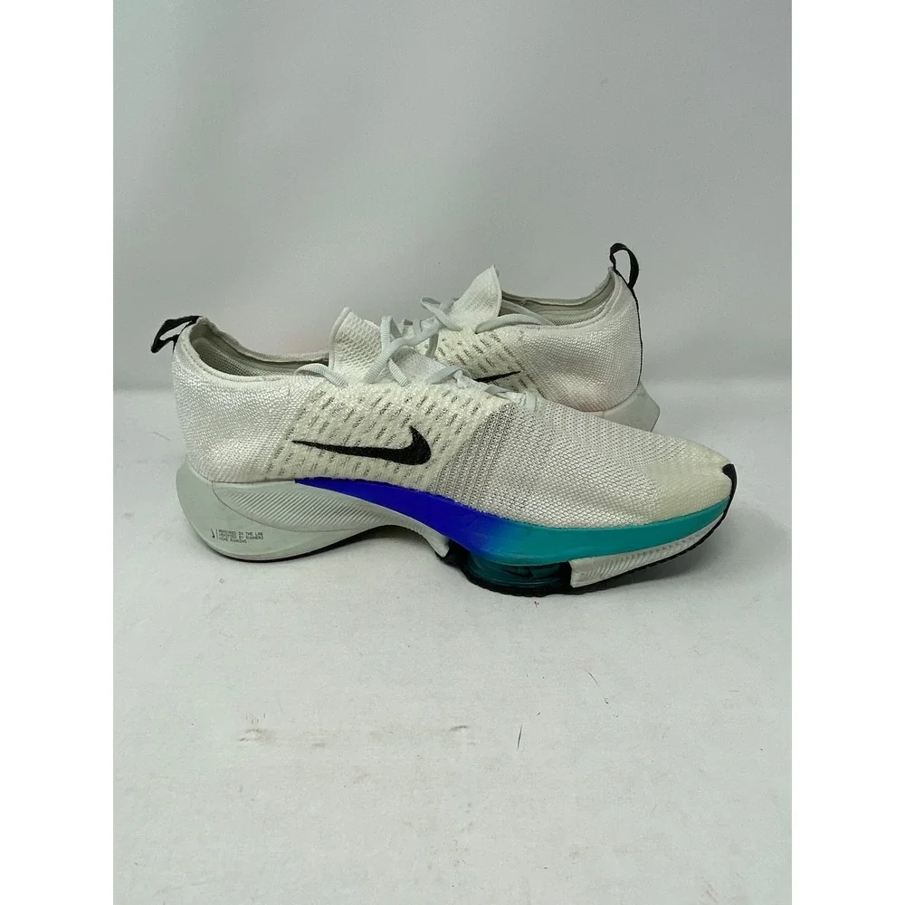 Nike Air Zoom Tempo Next% White Multicolor Running Shoes CI9923-100 Mens 12